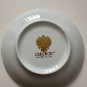 Porcelain gilt Fabergé Imperial Coronation Egg jewelry dish.